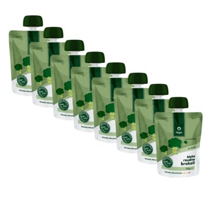 8-PACK: Organic iron fortified broccoli, 70 g x 8