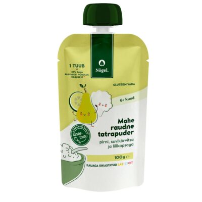 Organic iron fortified buckwheat porridge with pear, zucchini and cauliflower, 100 g