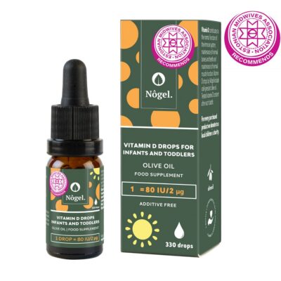 D-drops for babies and toddlers with olive oil, 80IU/2 μg, 10 ml