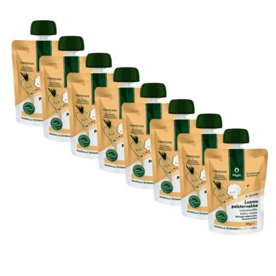 8-PACK: Organic parsnip with cauliflower and iron, 70 g x 8