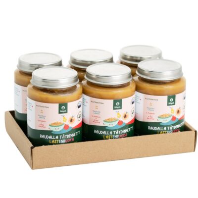 6-PACK: Iron fortified organic oatmeal with apricots, pear and apple, 190 g x 6